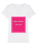 simply insane not cute7 Tricou mânecă scurtă guler V Damă Evoker
