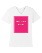 simply insane not cute7 Tricou mânecă scurtă guler V Bărbat Presenter