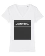 everywhere i walk i unconsciously draw love Tricou mânecă scurtă guler V Damă Evoker