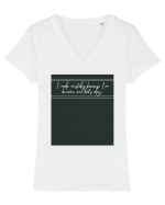 i make mistakes because i m human and that s okay3 Tricou mânecă scurtă guler V Damă Evoker
