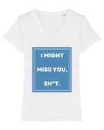 i just want to be happy8 Tricou mânecă scurtă guler V Damă Evoker
