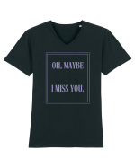 oh maybe i miss you6 Tricou mânecă scurtă guler V Bărbat Presenter