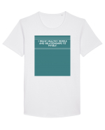 i draw healthy people and relationship to myself2 Tricou mânecă scurtă guler larg Bărbat Skater