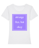 strange flex but okay7 Tricou mânecă scurtă guler larg fitted Damă Expresser