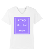 strange flex but okay7 Tricou mânecă scurtă guler V Bărbat Presenter