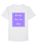 strange flex but okay7 Tricou mânecă scurtă guler larg Bărbat Skater