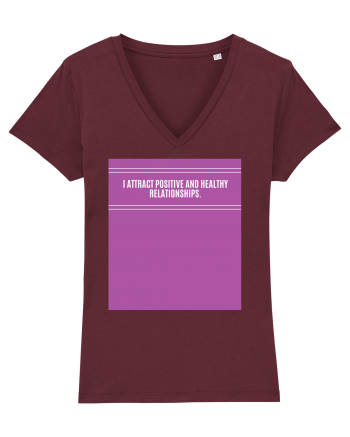 i attract positive and healthy relationships3 Burgundy