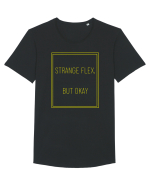 strange flex but okay8 Tricou mânecă scurtă guler larg Bărbat Skater