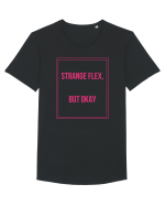 strange flex but okay9 Tricou mânecă scurtă guler larg Bărbat Skater