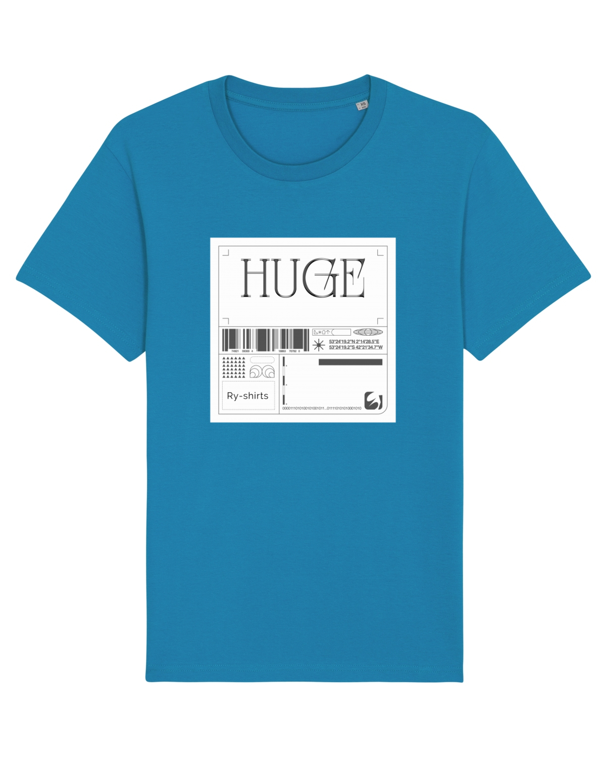 Tricou mânecă scurtă Unisex Rocker Azur