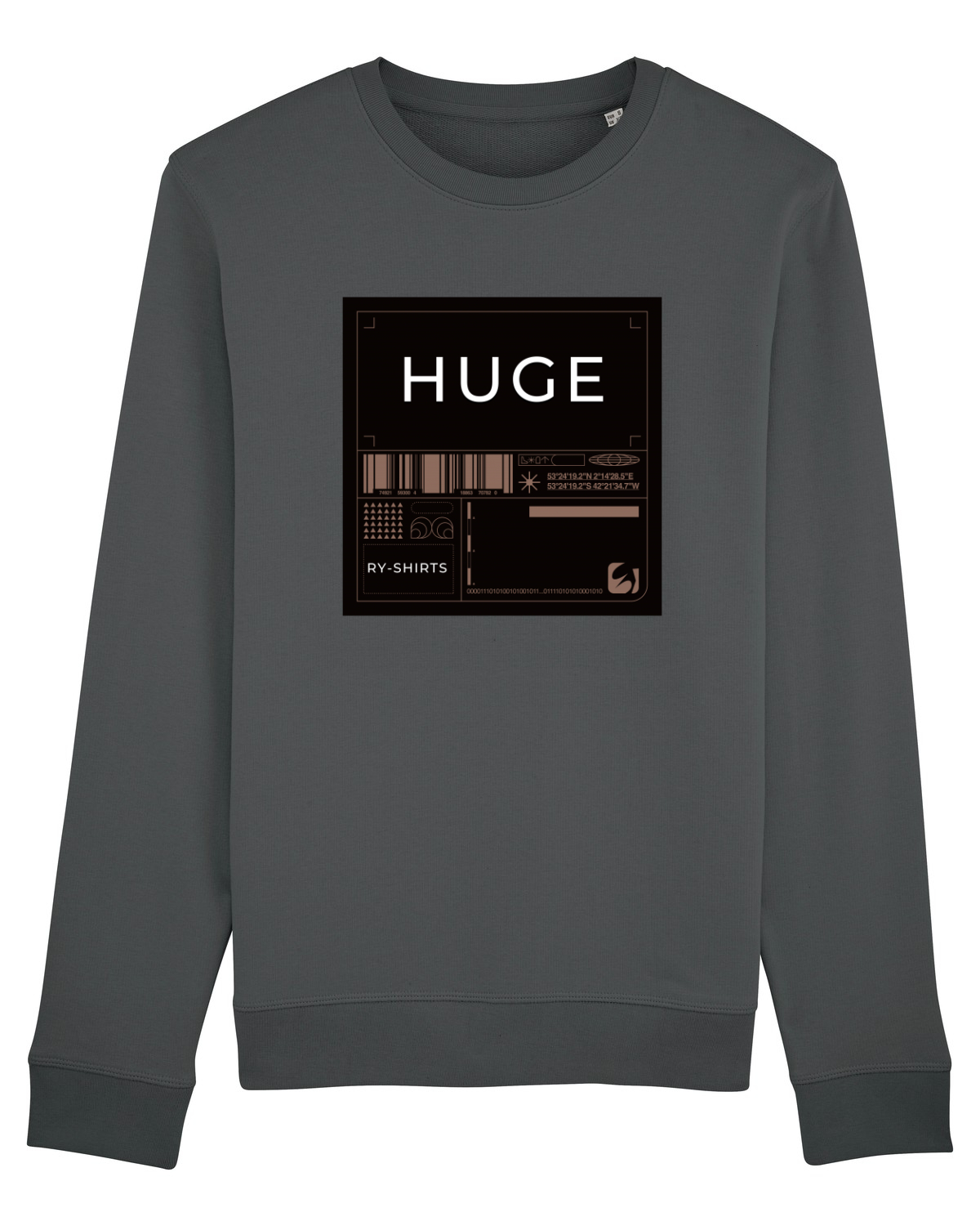 Bluză mânecă lungă Unisex Rise Anthracite