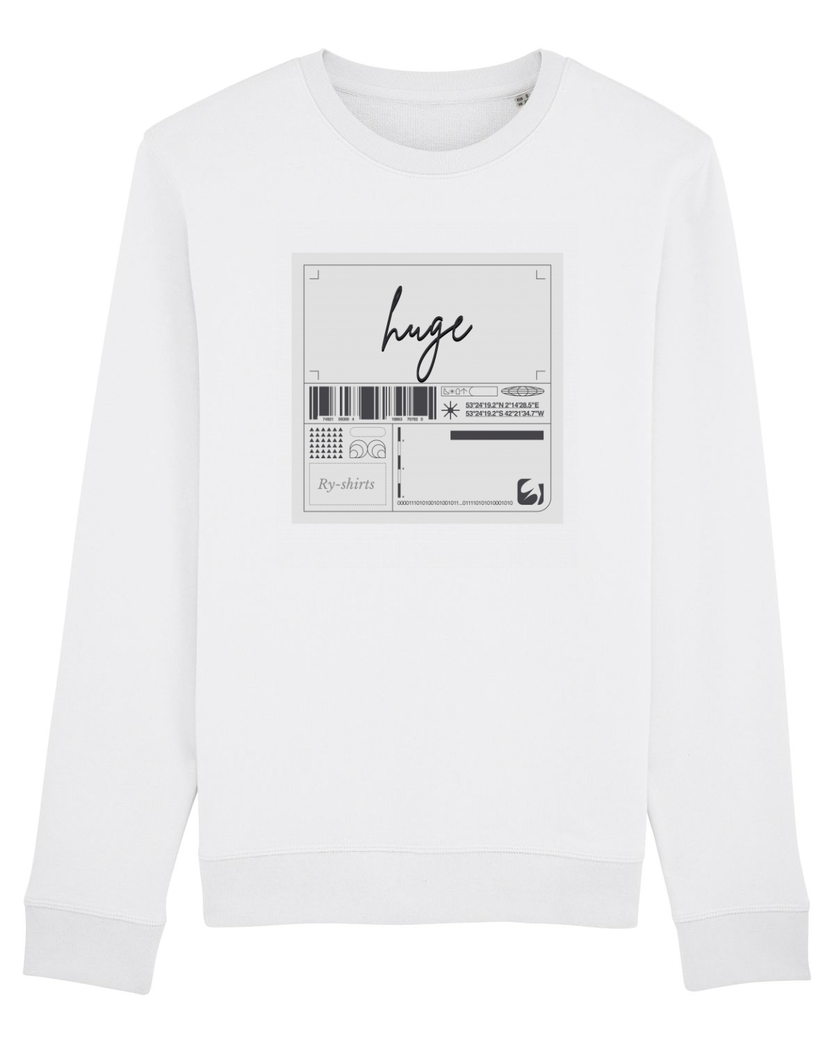 Bluză mânecă lungă Unisex Rise White
