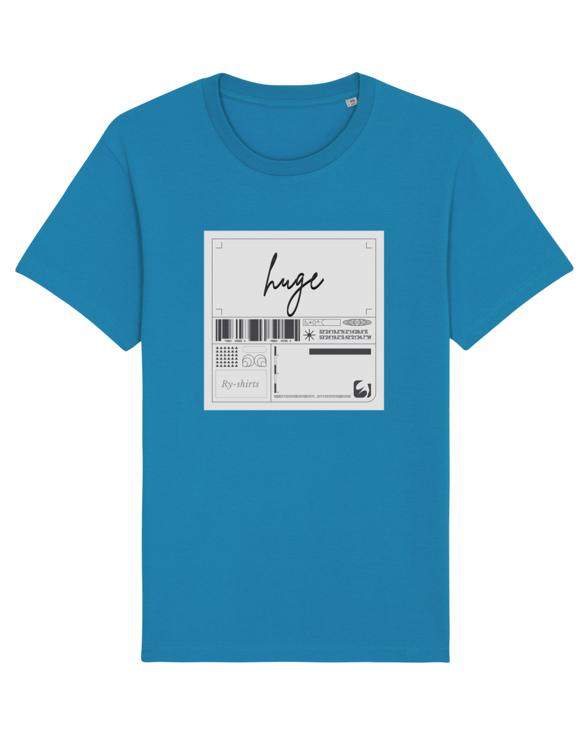 Tricou mânecă scurtă Unisex Rocker Azur