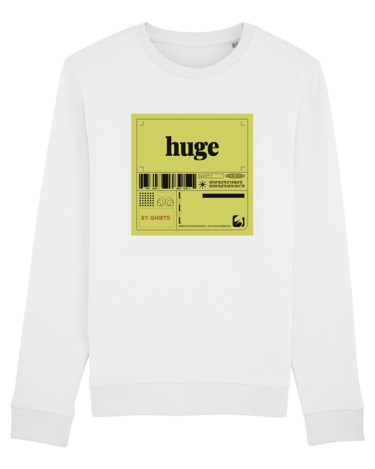 Bluză mânecă lungă Unisex Rise White