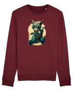 Cat on scooter Bluză mânecă lungă Unisex Rise