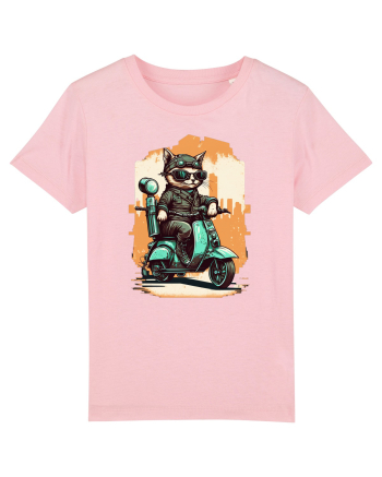 Pisica pe scuter Cotton Pink