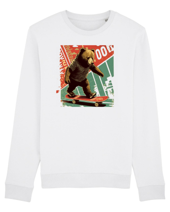 Urs pe skateboard White
