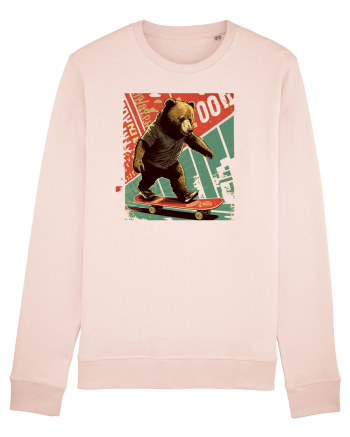 Urs pe skateboard Candy Pink