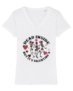Dead Inside But It's Valentine's Tricou mânecă scurtă guler V Damă Evoker