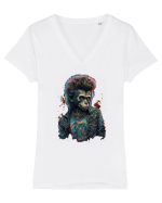 Cool monkey Tricou mânecă scurtă guler V Damă Evoker