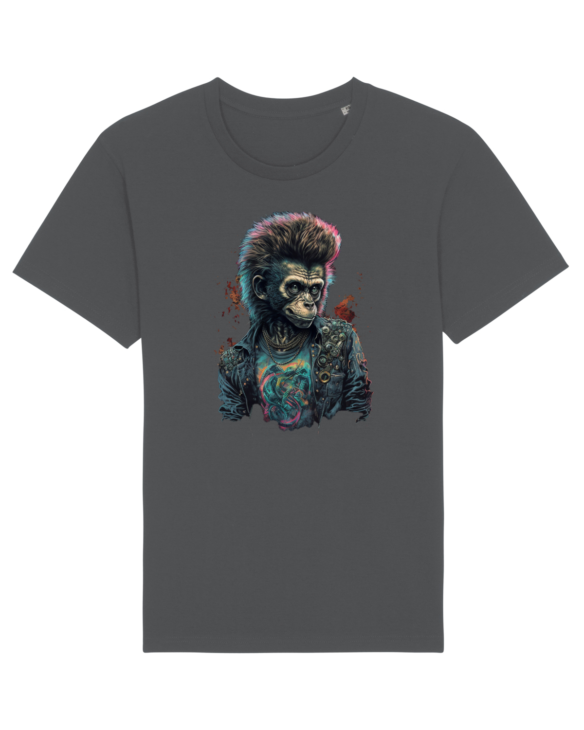 Tricou mânecă scurtă Unisex Rocker Anthracite