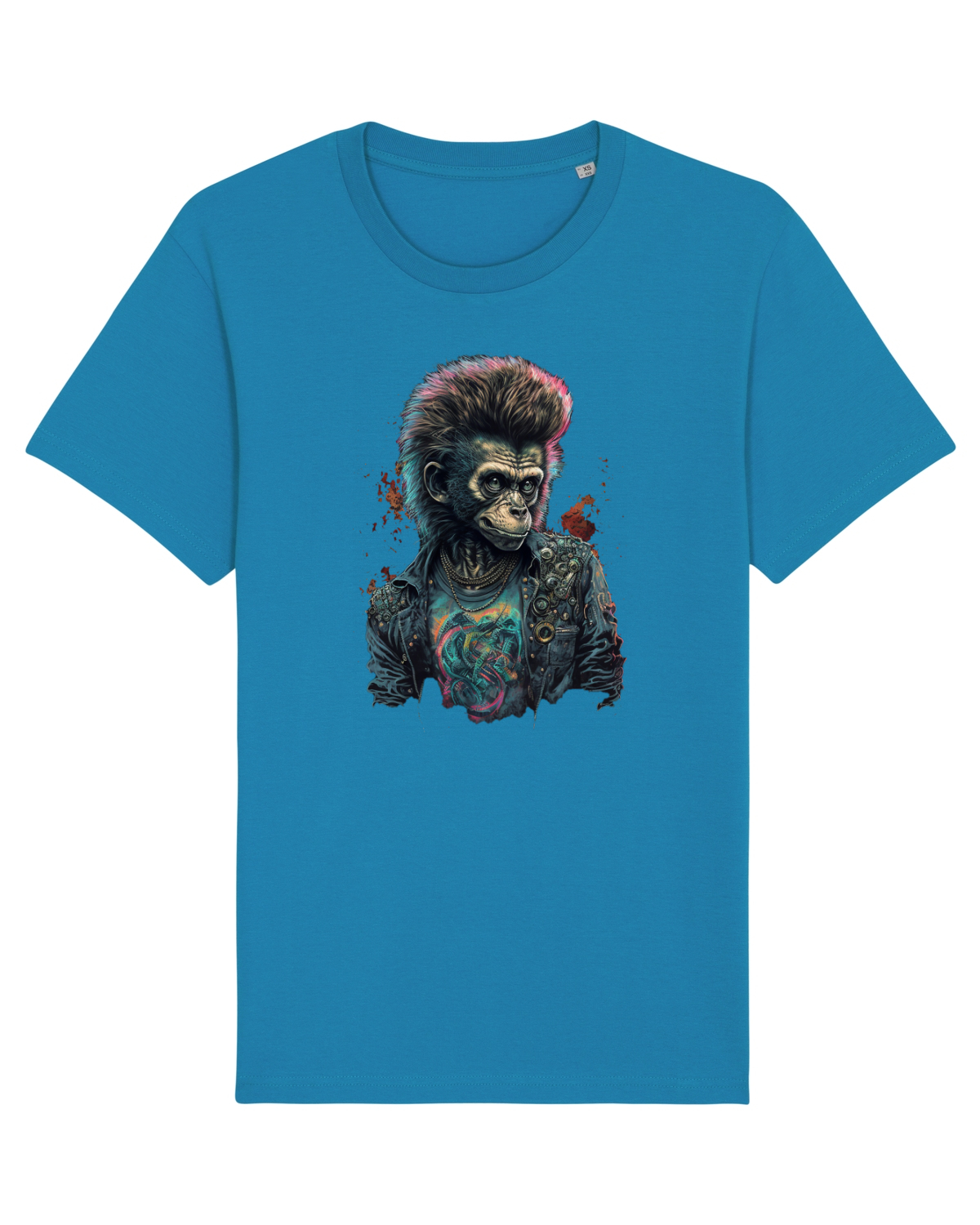Tricou mânecă scurtă Unisex Rocker Azur