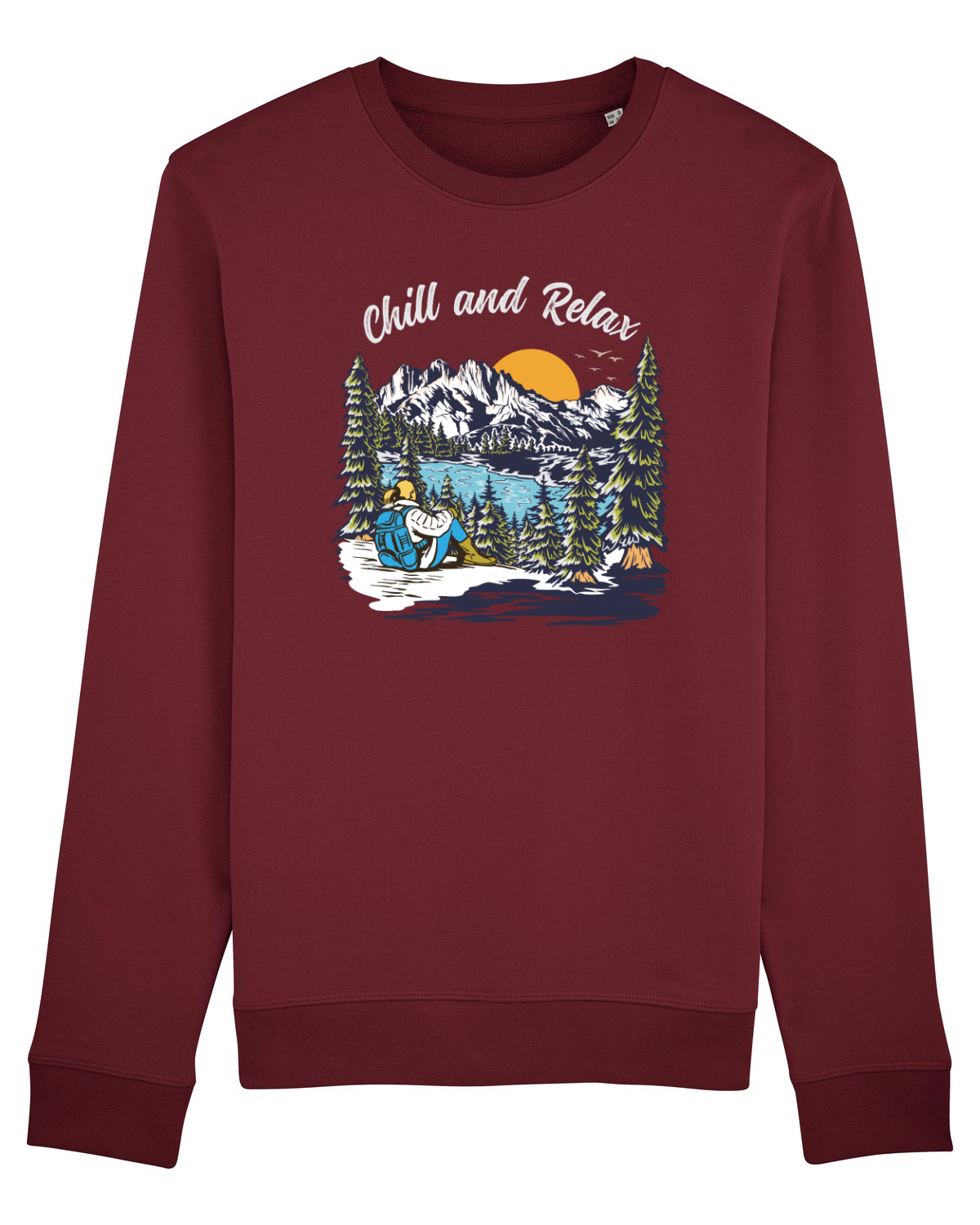 Bluză mânecă lungă Unisex Rise Burgundy