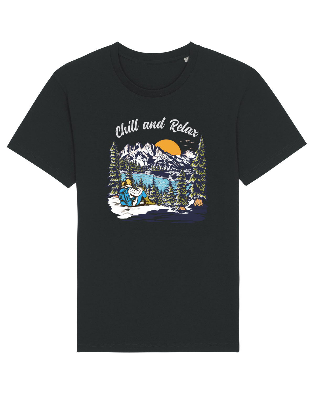 Tricou mânecă scurtă Unisex Rocker Black