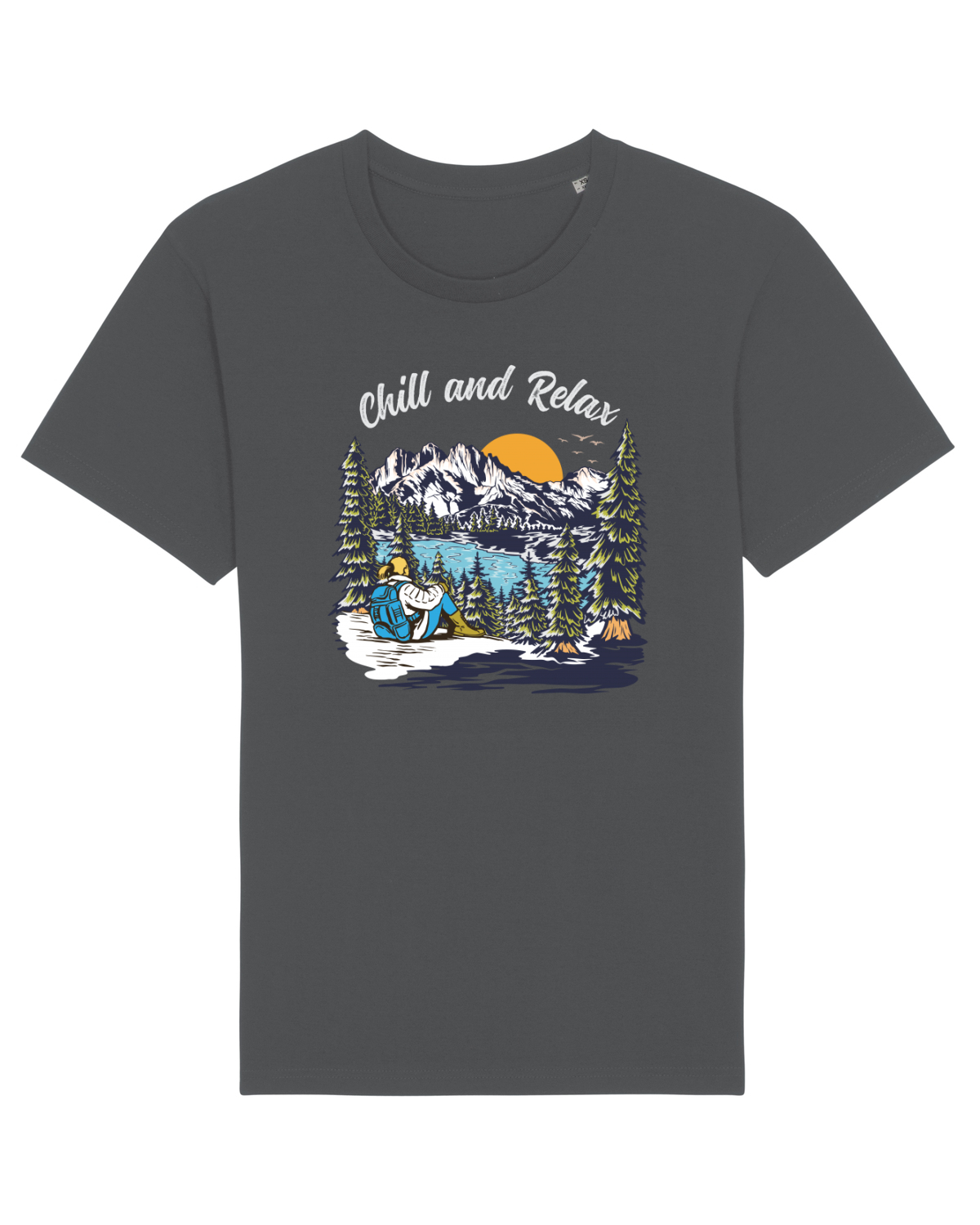 Tricou mânecă scurtă Unisex Rocker Anthracite