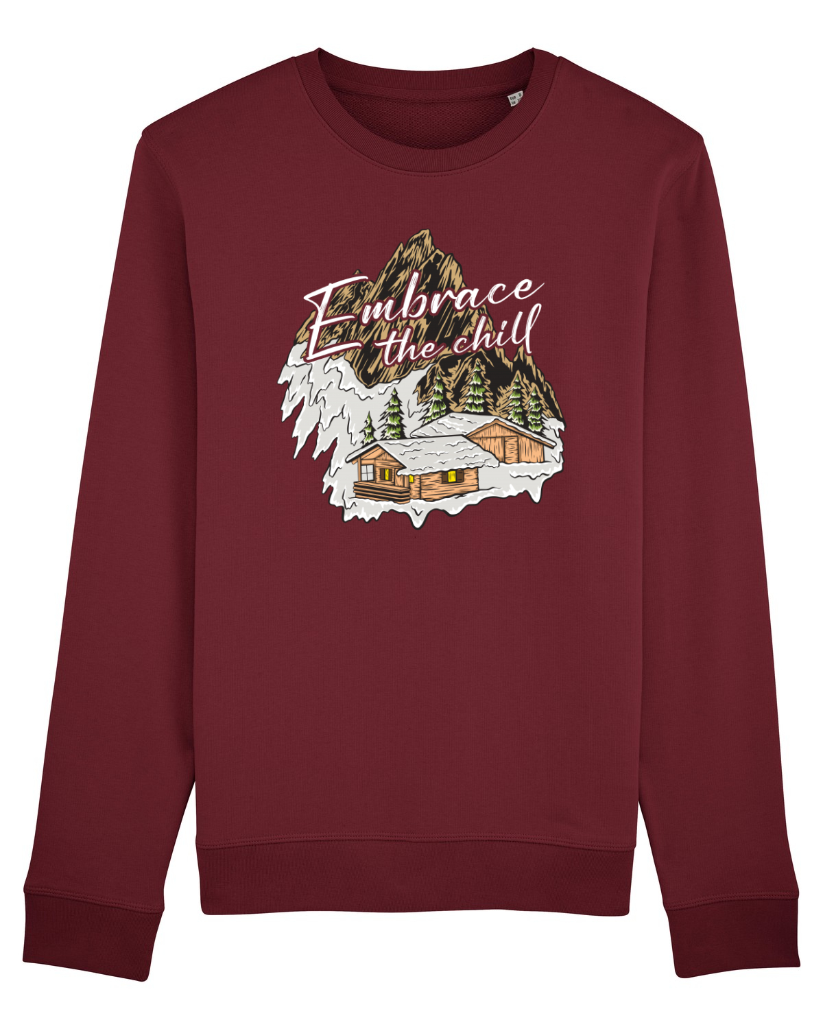 Bluză mânecă lungă Unisex Rise Burgundy