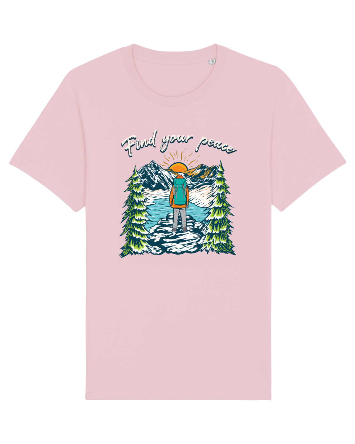 Tricou mânecă scurtă Unisex Rocker Cotton Pink