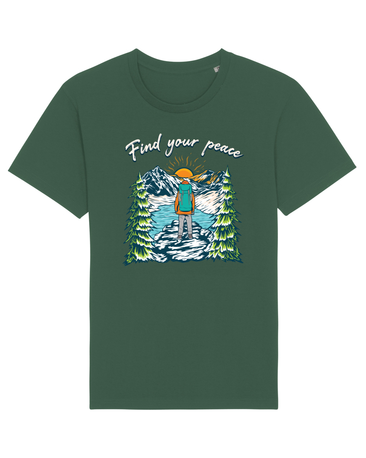 Tricou mânecă scurtă Unisex Rocker Bottle Green