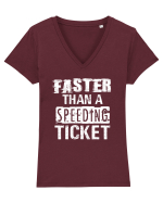 Faster than a speeding ticket Tricou mânecă scurtă guler V Damă Evoker