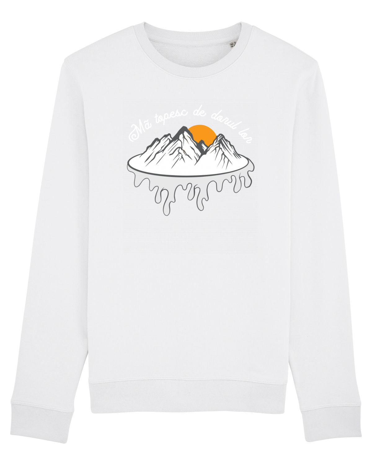 Bluză mânecă lungă Unisex Rise White