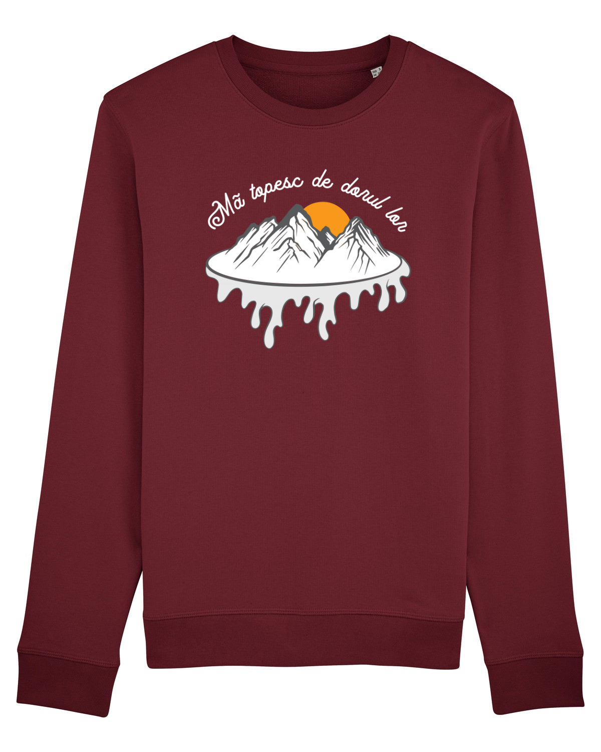 Bluză mânecă lungă Unisex Rise Burgundy
