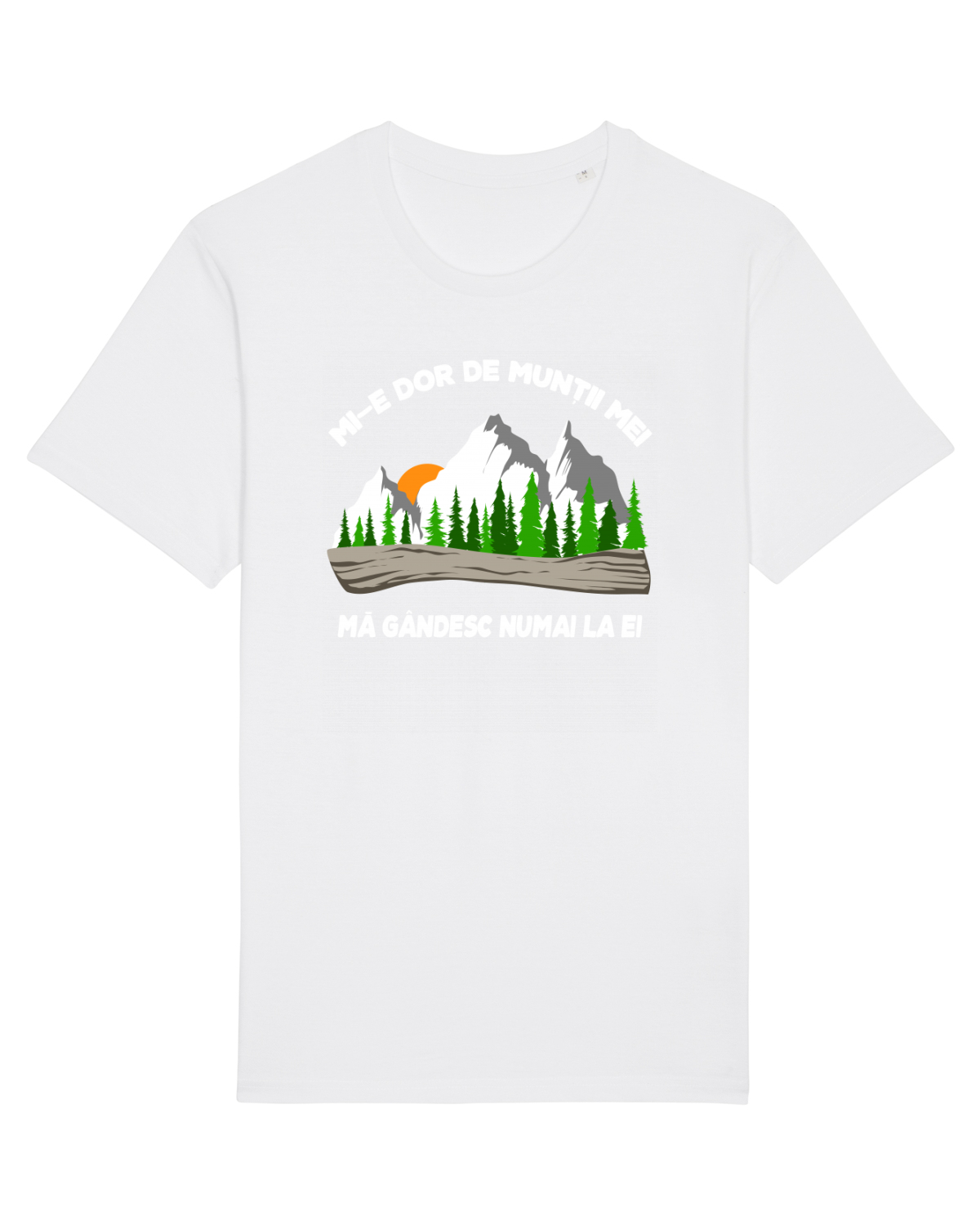 Tricou mânecă scurtă Unisex Rocker White
