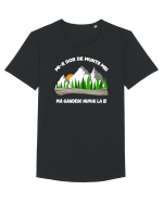 pentru montaniarzi - Mi-e dor de muntii mei Tricou mânecă scurtă guler larg Bărbat Skater