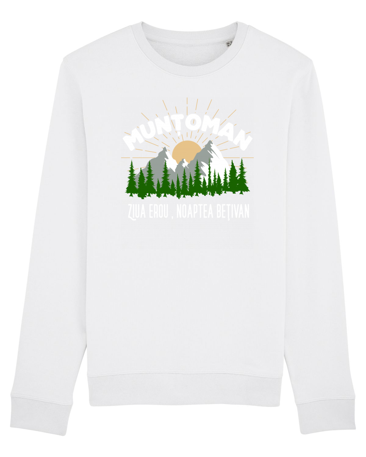 Bluză mânecă lungă Unisex Rise White