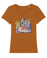 pentru montaniarzi - Retezat - ediție de iarna Tricou mânecă scurtă guler larg fitted Damă Expresser