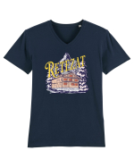 pentru montaniarzi - Retezat - ediție de iarna Tricou mânecă scurtă guler V Bărbat Presenter