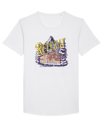 pentru montaniarzi - Retezat - ediție de iarna Tricou mânecă scurtă guler larg Bărbat Skater