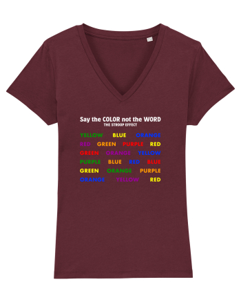 Stroop Effect Burgundy