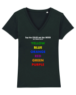 Stroop Effect Tricou mânecă scurtă guler V Damă Evoker