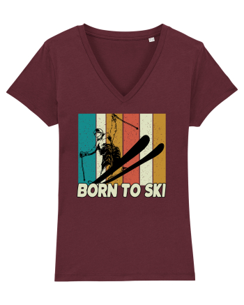 Sporturi de iarnă - Born to ski Burgundy