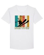 Sporturi de iarnă - Born to ski Tricou mânecă scurtă guler larg Bărbat Skater