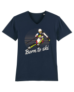 Sporturi de iarnă - Born to ski v2 Tricou mânecă scurtă guler V Bărbat Presenter