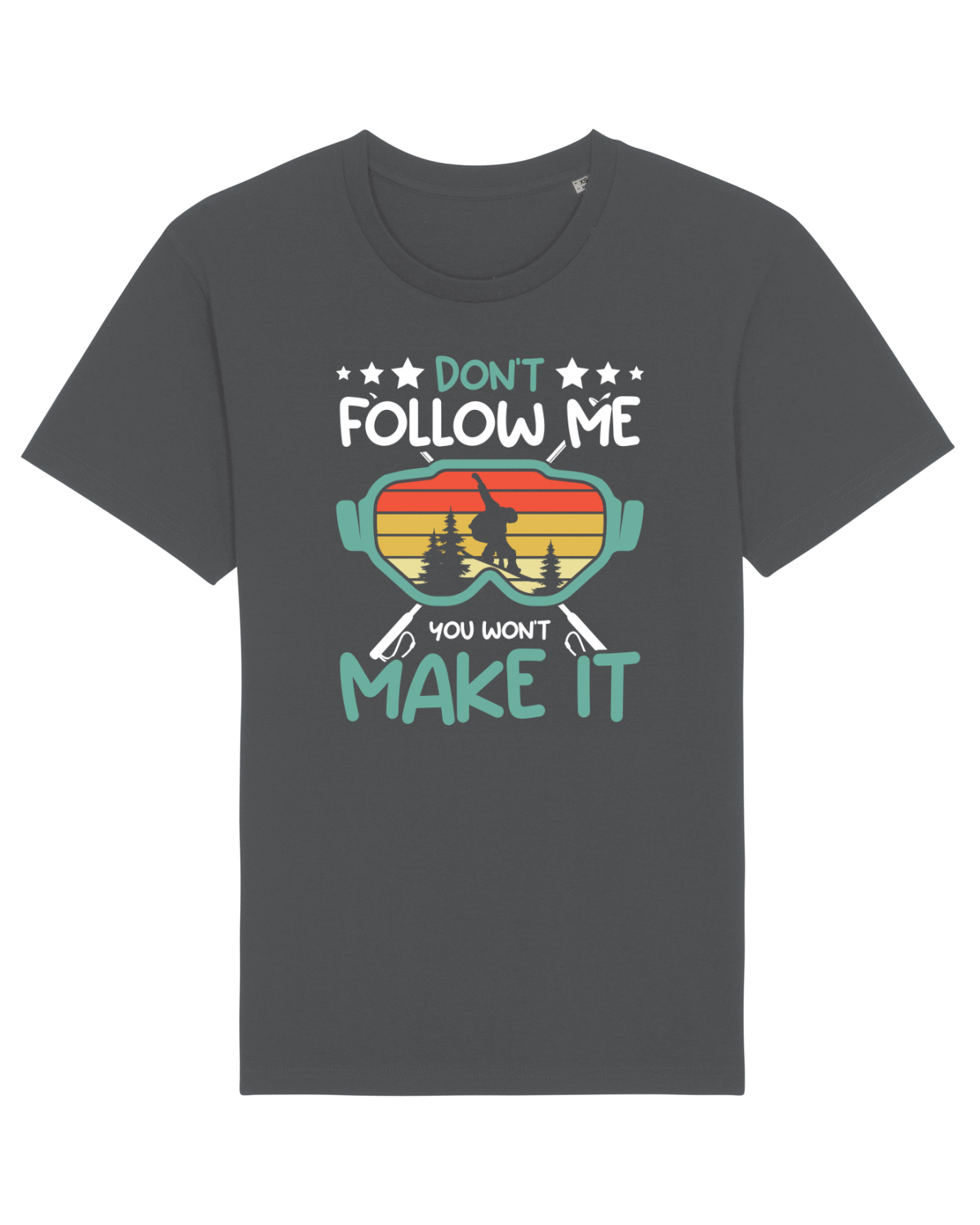 Tricou mânecă scurtă Unisex Rocker Anthracite