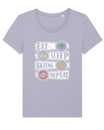 Sporturi de iarnă - Eat sleep skiing repeat Lavender