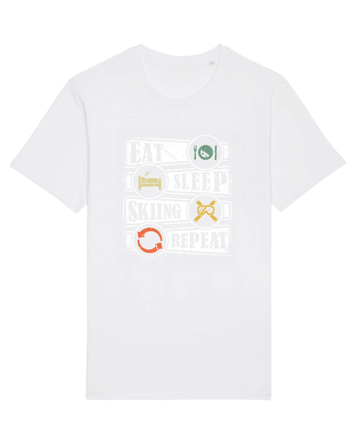 Tricou mânecă scurtă Unisex Rocker White