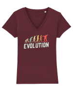 Sporturi de iarnă - Evolution Tricou mânecă scurtă guler V Damă Evoker